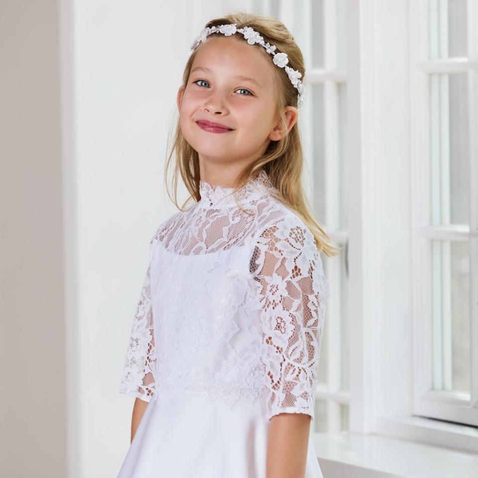 Kommunionkleid mit Puff-Ärmeln