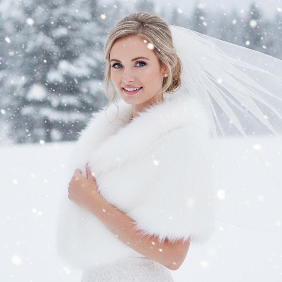 Winterliches Cape aus kuscheligem Kunstfell von LILLY