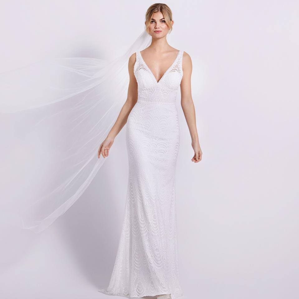 Fit’n Flare Brautkleid aus Spitze