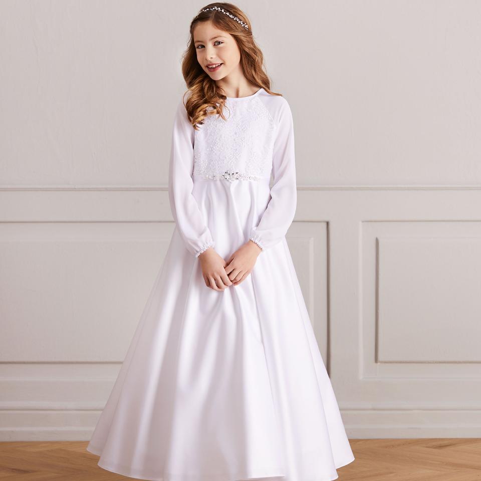 Lilly Kommunionkleid mit langen Ballonärmeln