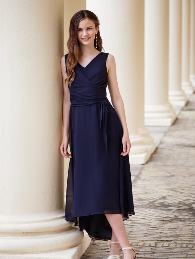 Lilly Konfirmationskleid mit Wickel-Optik im Oberteil und Vokuhila Rock